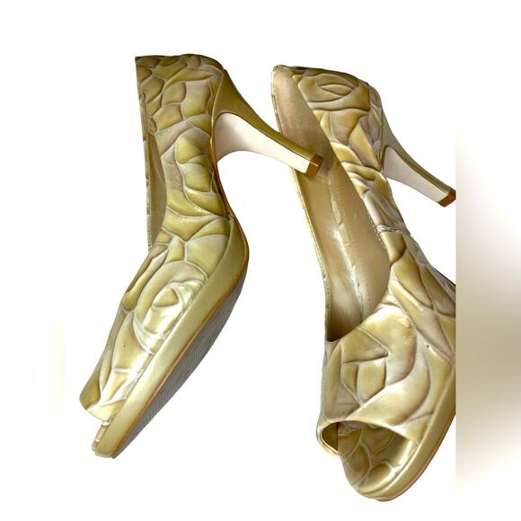 Alex Marie High Heel Shoes 7M Golden Ivory - Picture 4 of 6
